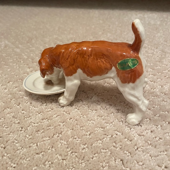 Vintage Beswick England Porcelain Figurine, Meal Time, Dog Eating Off Plate - Picture 5 of 7